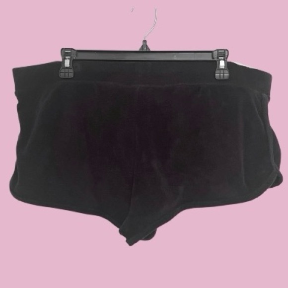 Victoria’s Secret PINK Black Velvety Sequin Shorts L Drawstring Waist - Picture 4 of 5